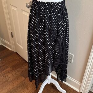 Black Polka Dot Women's Skirt NWOT